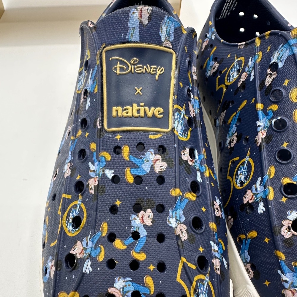 NATIVE x DISNEY Mickey Mouse Disney World 50th Anniversary Jefferson Shoes  J3 - Picture 4 of 12